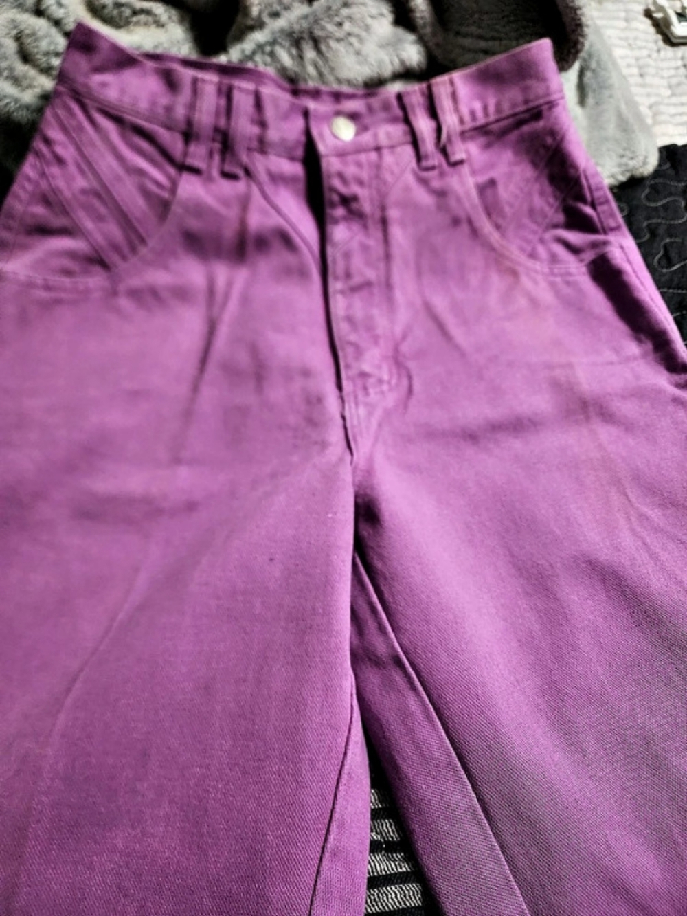 Wrangler Straight Leg Cotton Jeans in Purple Size 7